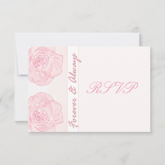 RSVP de boda para siempre y para siempre (Anverso)