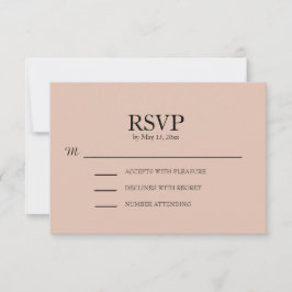 RSVP de boda rosa Rubor