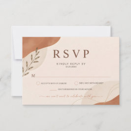 RSVP de Boda Rústica Boho Terracota Terrenal