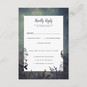 RSVP de boda rústica de bosques