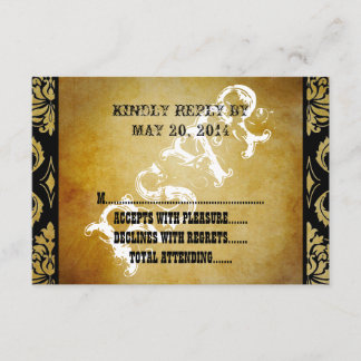 RSVP de boda rústica por país