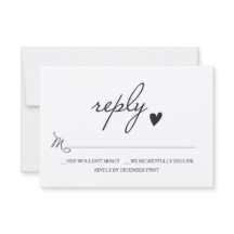 RSVP de boda rústica - Tarjeta de respuesta