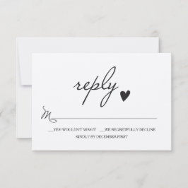 RSVP de boda rústica - Tarjeta de respuesta