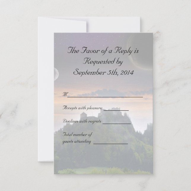 RSVP de boda temática espacial (Anverso)