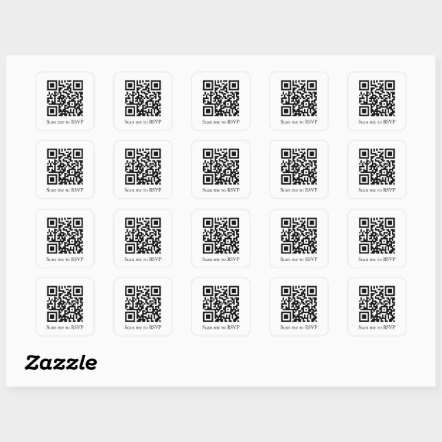 RSVP de bodas Añadir tu Pegatina de código QR (Hoja)
