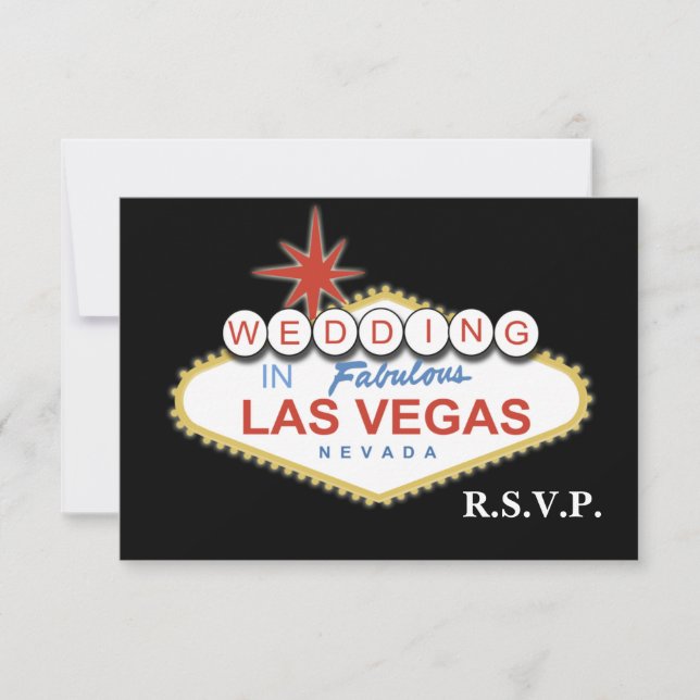 Rsvp de bodas de Vegas (Anverso)