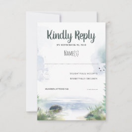 RSVP de bodas de verano en el paseo marítimo