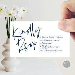 RSVP de bodas, Elegancia Casual, Invitación respon