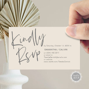 RSVP de bodas, Elegancia Casual, Invitación respon