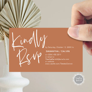 RSVP de bodas, Elegancia Casual, Invitación respon