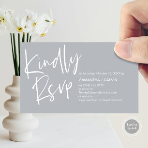 RSVP de bodas, Elegancia Casual, Invitación respon
