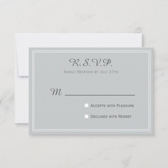 RSVP de bodas para colección de amor estatal (Anverso)