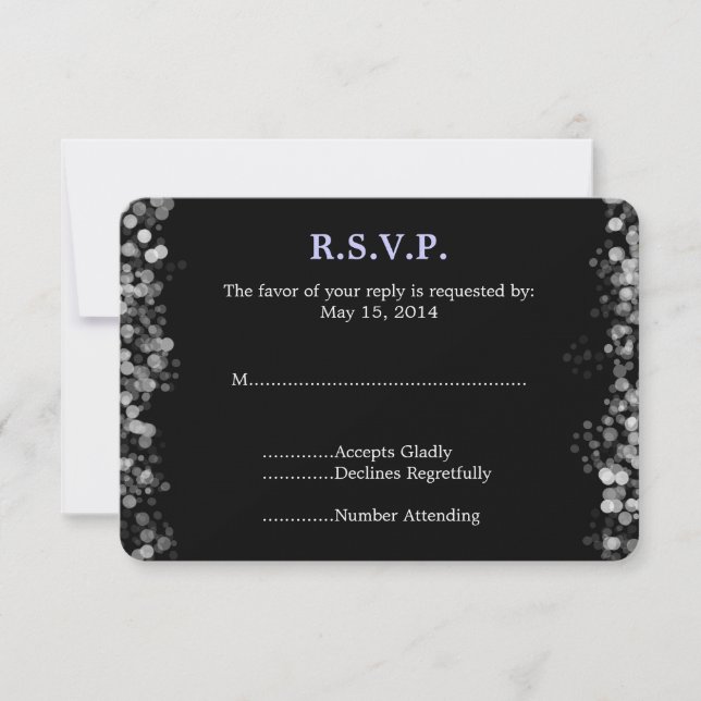 RSVP de Bokeh Bokeh en blanco y negro (Anverso)
