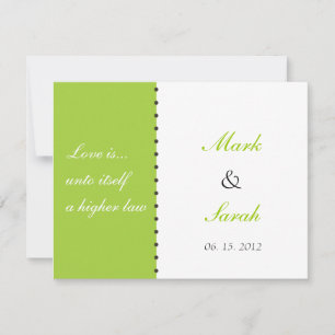 RSVP de borde verde con cuentas