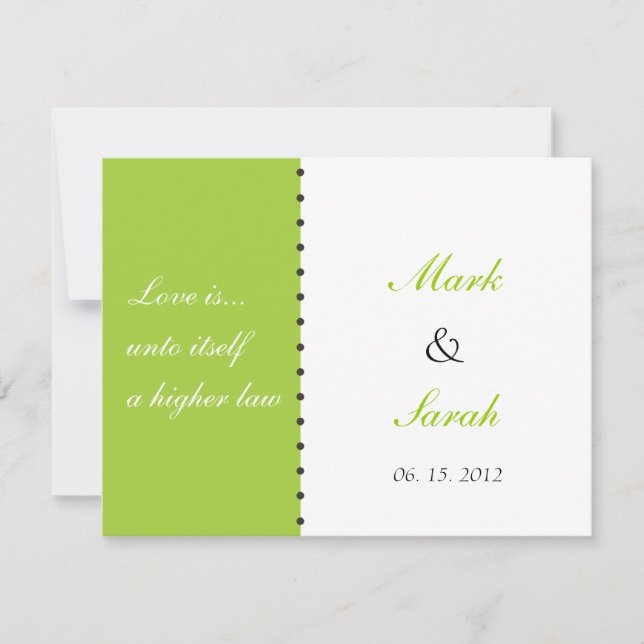RSVP de borde verde con cuentas (Anverso)