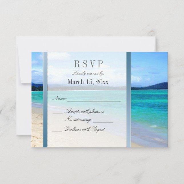 RSVP de bricolaje de boda de destino (Anverso)