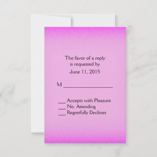 RSVP de brillo rosado (Anverso)