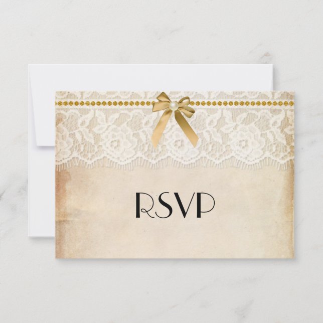 RSVP de Burlap y Boda de Cabeza Rústica (Anverso)
