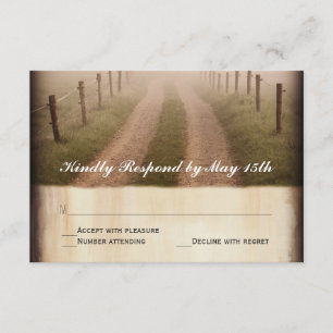 RSVP de casamiento por carretera ruidosa