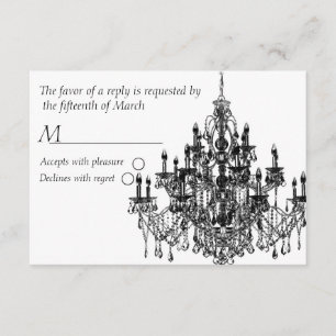 Rsvp de Chandee Amore tarjeta-negro