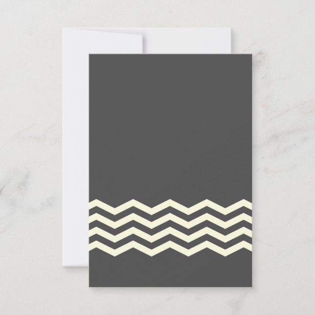 RSVP de Chevron amarillo y gris (Anverso)
