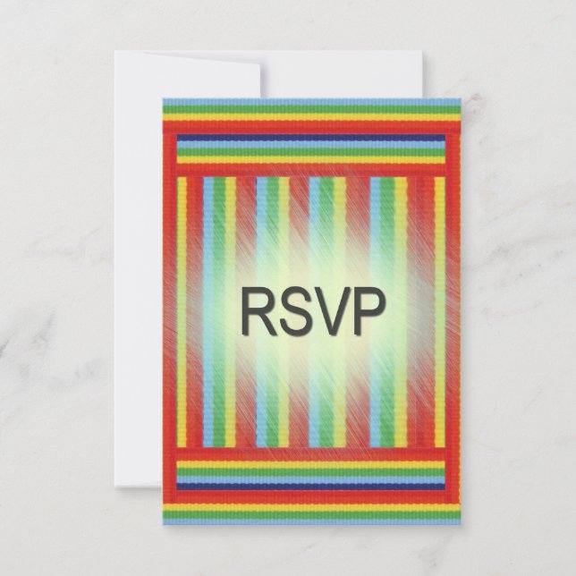 RSVP de cinta de arcoiris (Anverso)