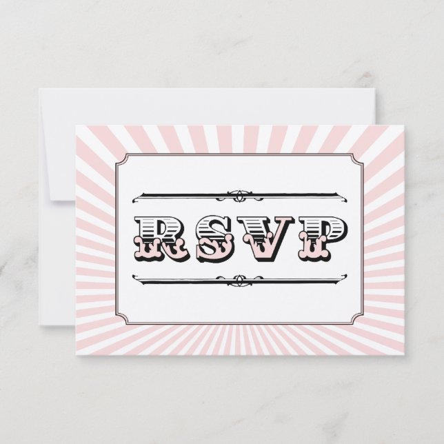 RSVP de Circus Steampunk en PInk (Anverso)