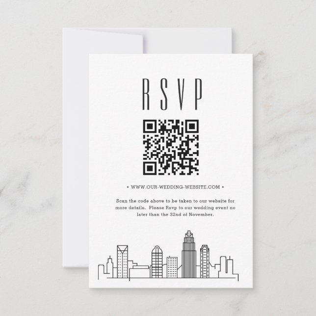 RSVP de código QR de Boda de Charlotte (Anverso)