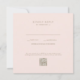 RSVP de código QR de Boda de Rubor