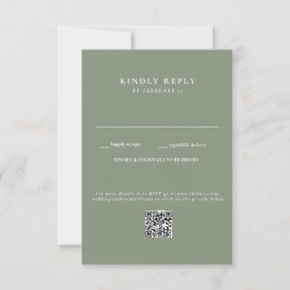 RSVP de código QR de Boda de sabios moderno