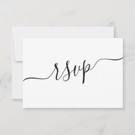 RSVP de código QR mínimo en blanco y negro