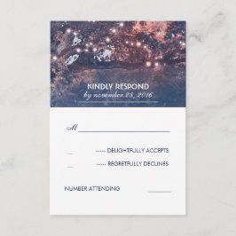RSVP de color azul vintage