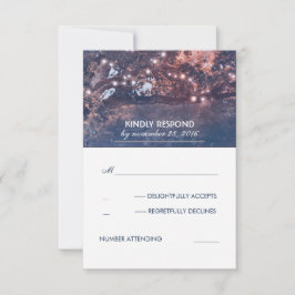 RSVP de color azul vintage