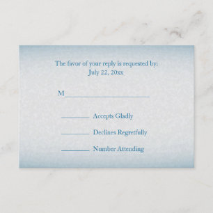 RSVP de color de agua azul moderno
