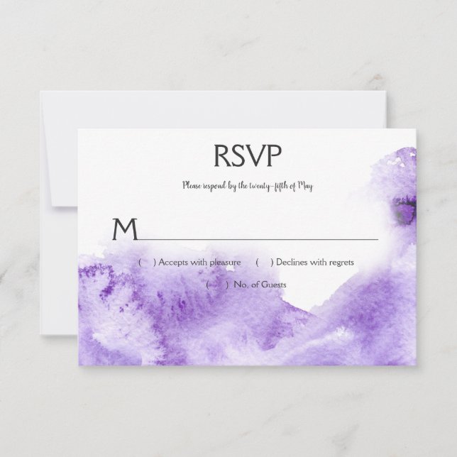 RSVP de color de agua ultravioleta (Anverso)