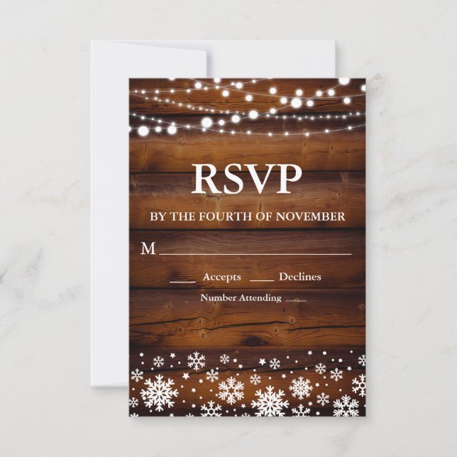 RSVP de copo de nieve de invierno ruso (Anverso)