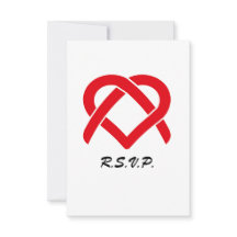 RSVP de corazones entrelazados