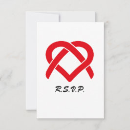 RSVP de corazones entrelazados
