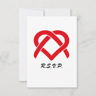 RSVP de corazones entrelazados