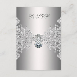 RSVP de cumpleaños Sweet Sixteen con diamantes de