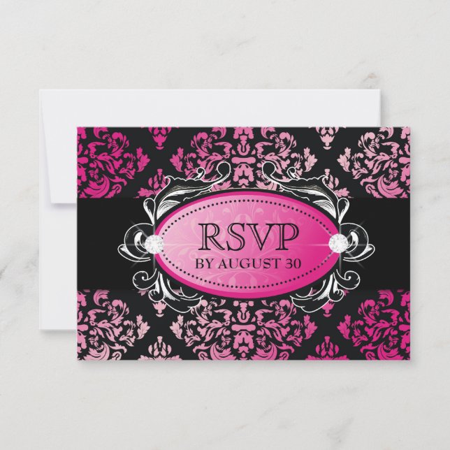 RSVP de Damasco Rosa 311 de lujo (Anverso)