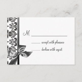 RSVP de Damask Bow negro