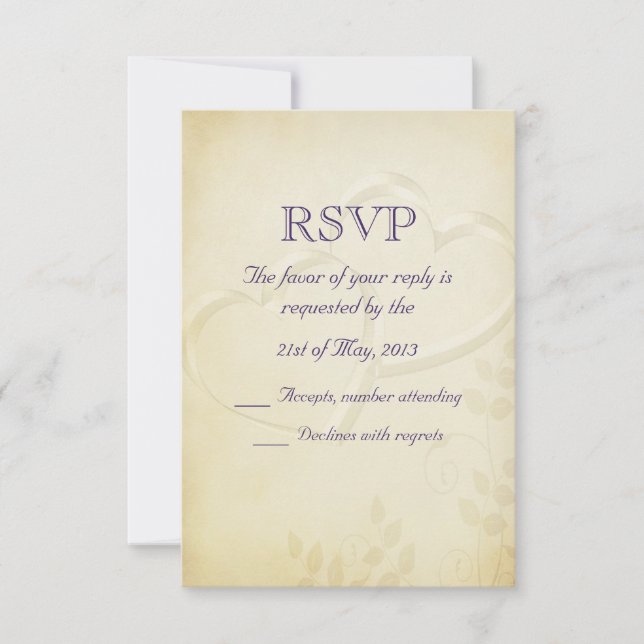 RSVP de dos casamientos (Anverso)