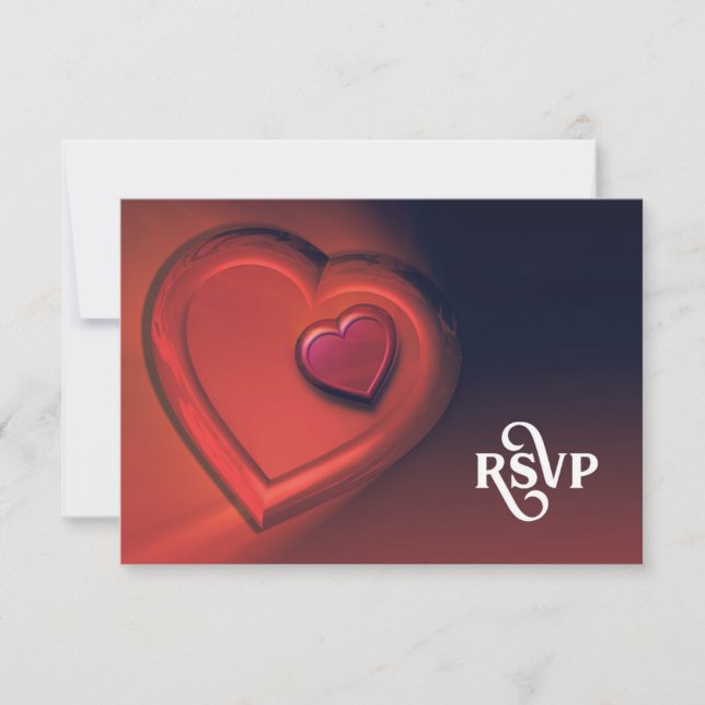 RSVP de dos corazones (versión 1) (Anverso)
