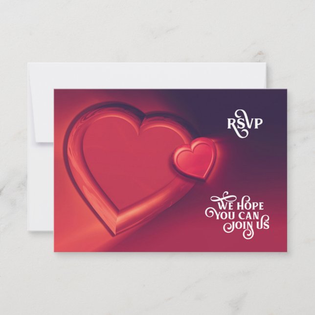 RSVP de dos corazones (versión 6) (Anverso)