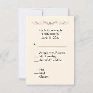 RSVP de encaje antiguo con menú