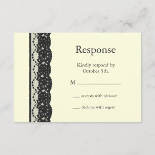 RSVP de encaje francés (marfil)