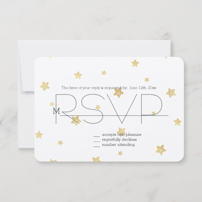 RSVP de estrellas de oro (Anverso)