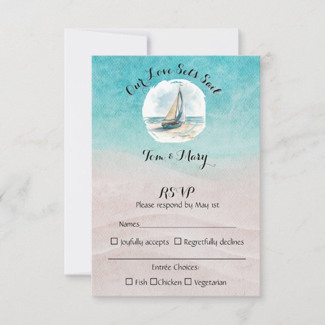 RSVP de Fijación de Boda Naval (Anverso)