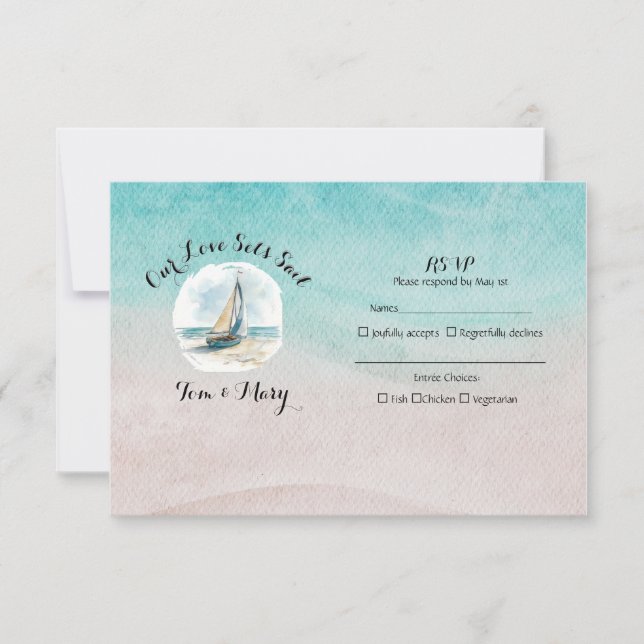 RSVP de Fijación de Boda Naval (Anverso)